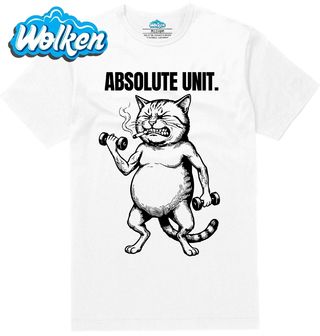 Pánské tričko Kouřící Kočka s Činkou Absolute Unit.jpg