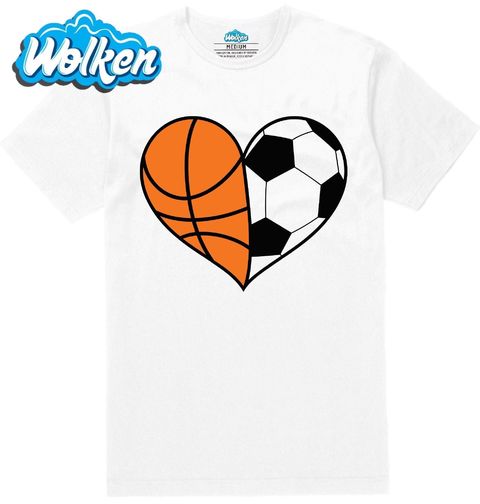 Obrázek produktu Pánské tričko Srdce Sportovce Fotbal a Basketbal