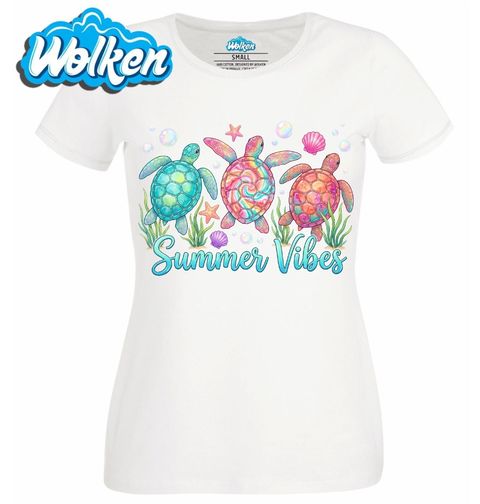Obrázek produktu Dámské tričko Barevné Mořské Želvy Summer Vibes