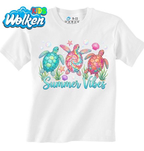 Obrázek produktu Dětské tričko Barevné Mořské Želvy Summer Vibes