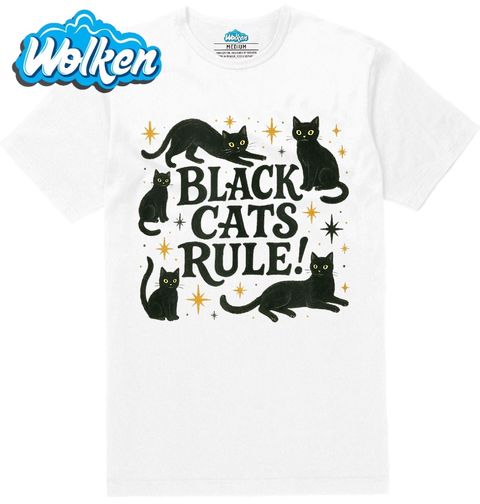 Obrázek produktu Pánské tričko Černé Kočky Vládnou Black Cats Rule