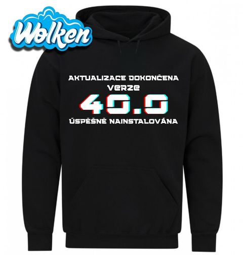 Obrázek produktu Pánská mikina Aktualizace dokončena Verze 40 Úspěšně Nainstalována