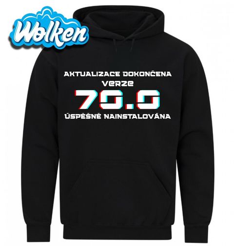 Obrázek produktu Pánská mikina Aktualizace dokončena Verze 70 Úspěšně Nainstalována