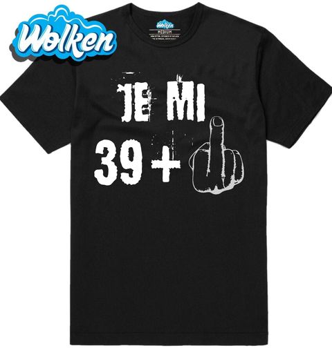 Obrázek produktu Pánské tričko Je mi 39 + 1 Prostředníček Čtyřicetiny