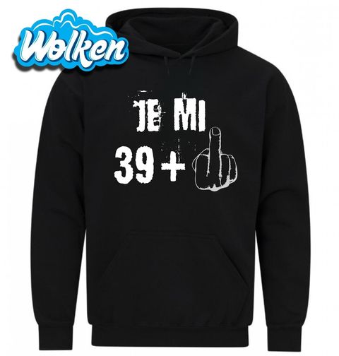 Obrázek produktu Pánská mikina Je mi 39 + 1 Prostředníček Čtyřicetiny