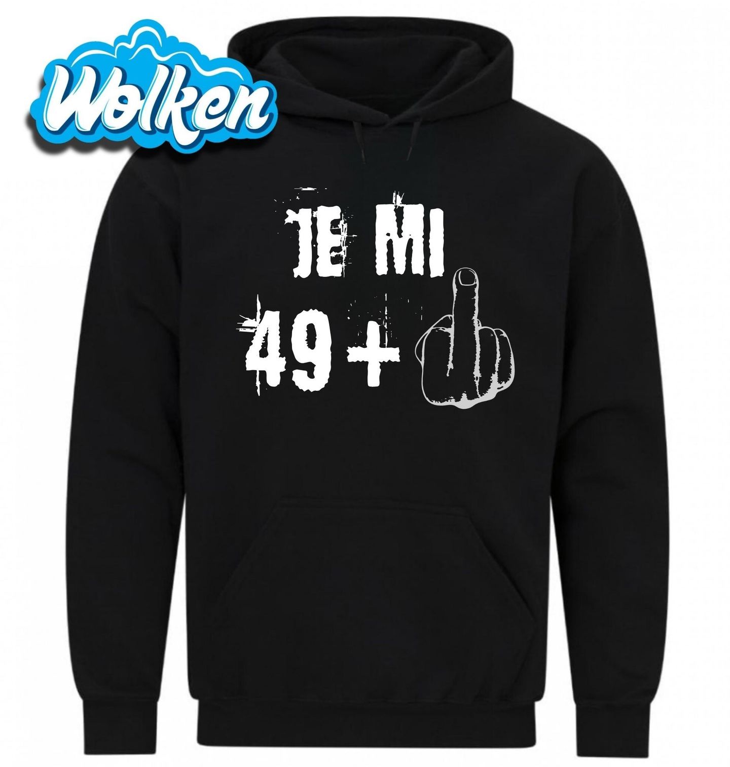 Mikina Je mi 49 + 1 Prostředníček Padesátiny.jpg