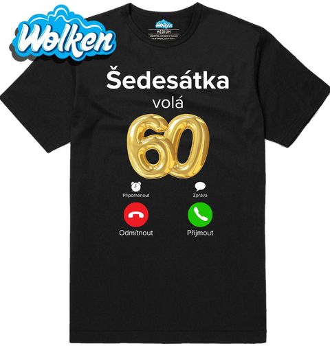 Obrázek produktu Pánské tričko Šedesátka volá Phone Call