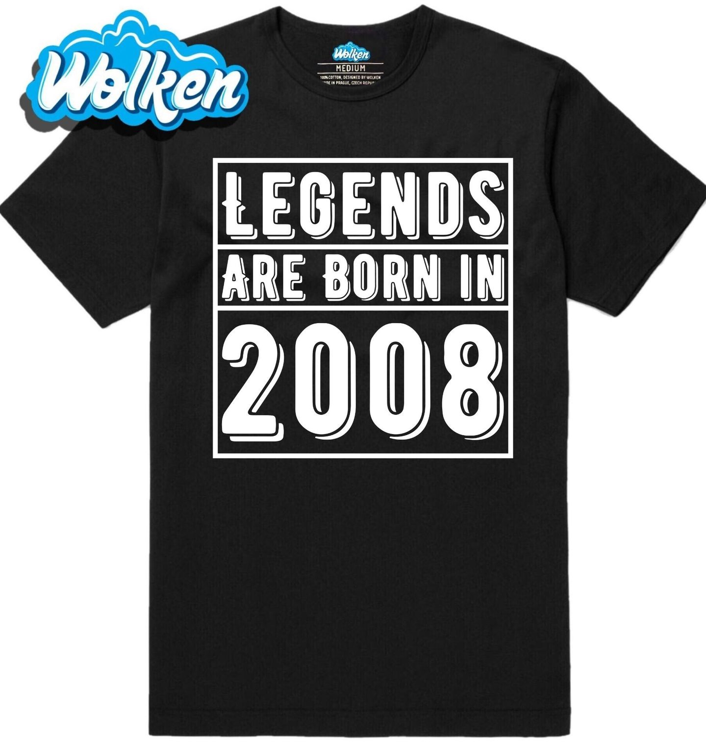 Pánské tričko Legendy se rodí 2008 Legends are born in 2008.jpg