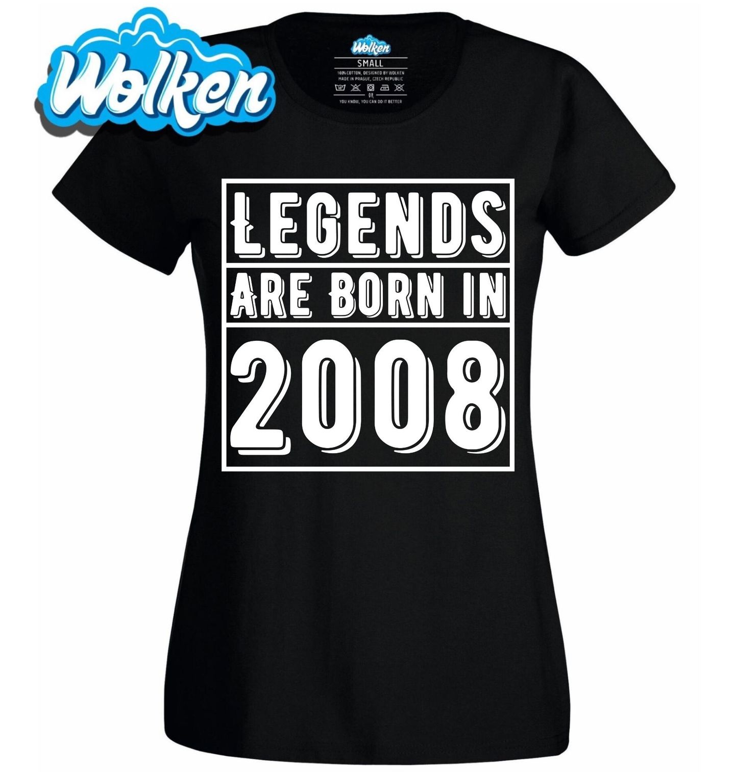 Dámské tričko Legendy se rodí 2008 Legends are born in 2008.jpg