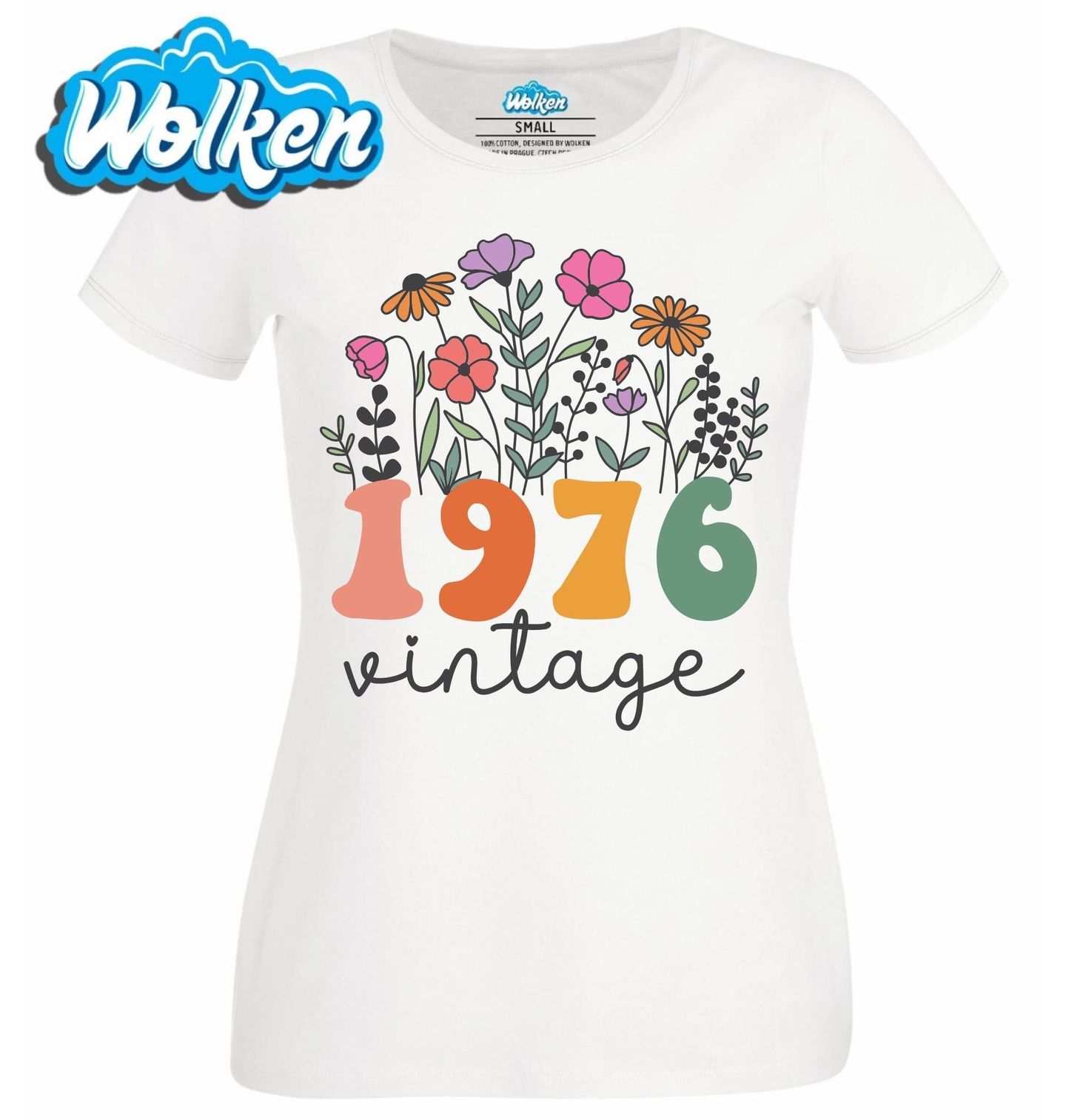 Dámské tričko Květinový Vintage Ročník 1976.jpg