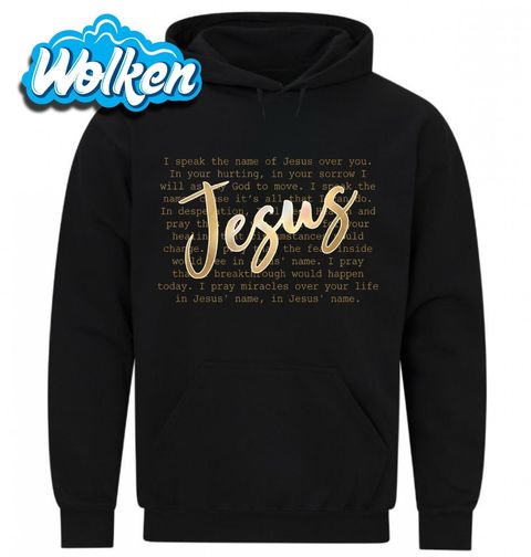 Obrázek produktu Pánská mikina Zlatý Nápis Ježíš Jesus