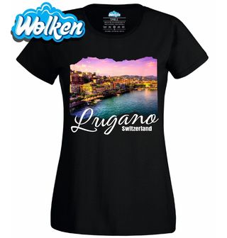 Dámské tričko Nádherné Lugano ve Švýcarsku Lugano Switzerland.jpg