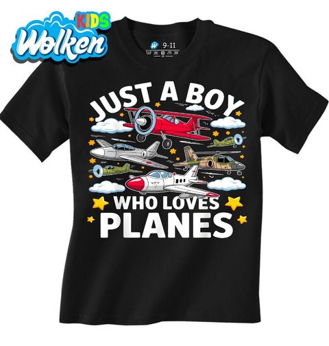 Obrázek produktu Dětské tričko Kluk, který miluje Letadla Just a Boy Who Loves Planes