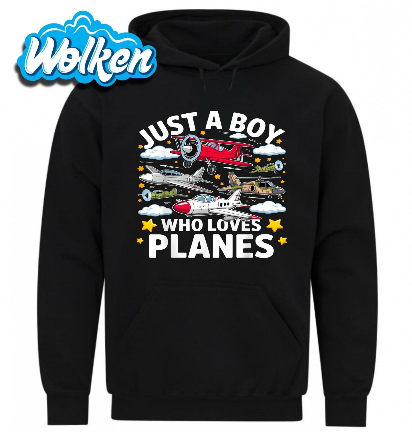 Mikina Kluk, Který Miluje Letadla Just a Boy Who Loves Planes.jpg