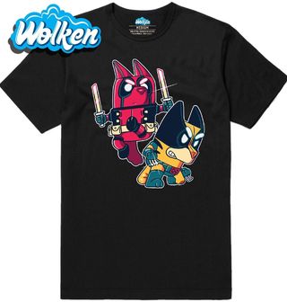 Pánské tričko Ninja Duo v Akci Deadpool a Wolverine.jpg