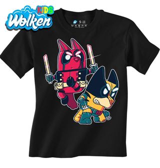 Dětské tričko Ninja Duo v Akci Deadpool a Wolverine.jpg