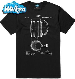 Pánské tričko Patent pivní sklenice W. C. Kinga (Skladem S-5XL).jpg