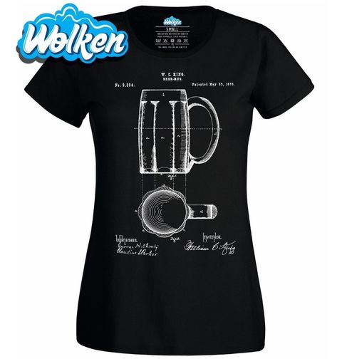 Obrázek produktu Dámské tričko Pivní sklenice Patent W. C. Kinga