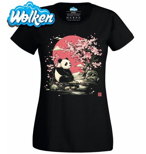 Obrázek produktu Dámské tričko Panda Sedící u Japonské Sakury