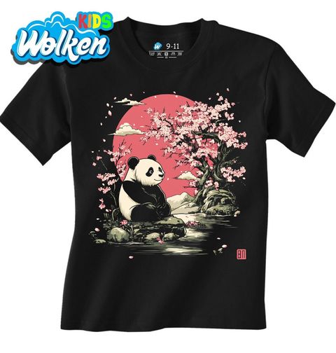 Obrázek produktu Dětské tričko Panda Sedící u Japonské Sakury