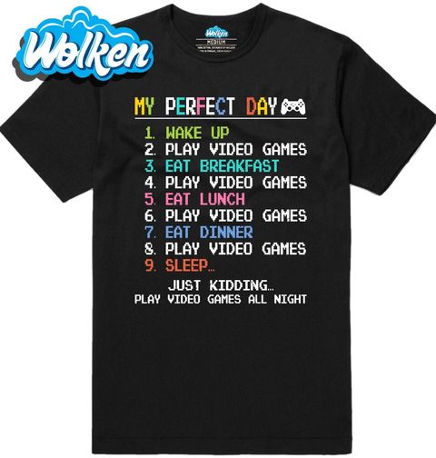Obrázek produktu Pánské tričko Můj Ideální Den Hráče My Perfect Day