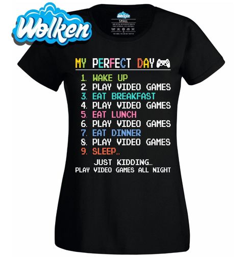 Obrázek produktu Dámské tričko Můj Ideální Den Hráče My Perfect Day