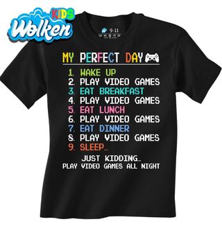 Dětské tričko Můj Ideální Den Hráče My Perfect Day.jpg