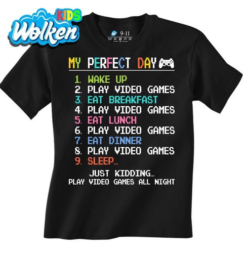 Obrázek produktu Dětské tričko Můj Ideální Den Hráče My Perfect Day