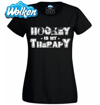 Dámské tričko Hokej Je Moje Terapie Hockey Is My Therapy.jpg