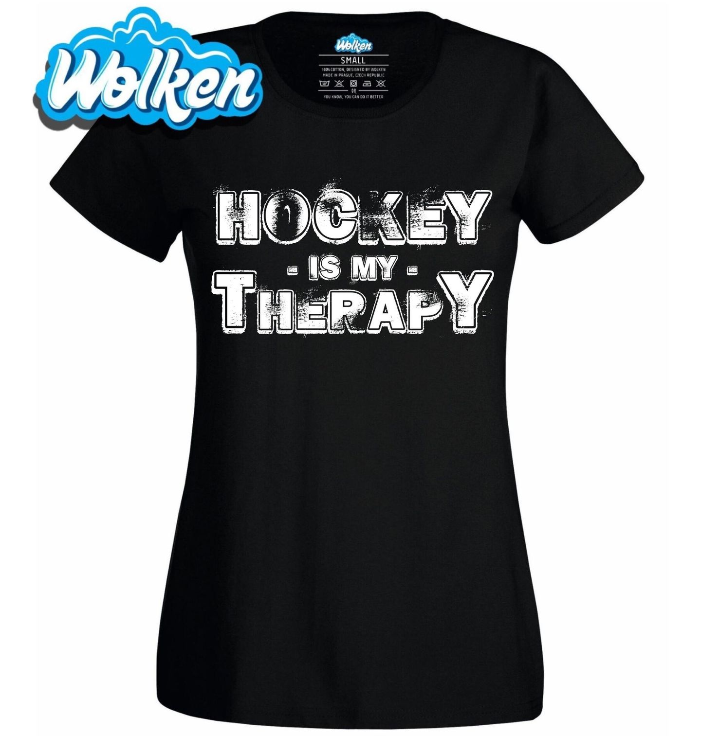 Dámské tričko Hokej Je Moje Terapie Hockey Is My Therapy.jpg