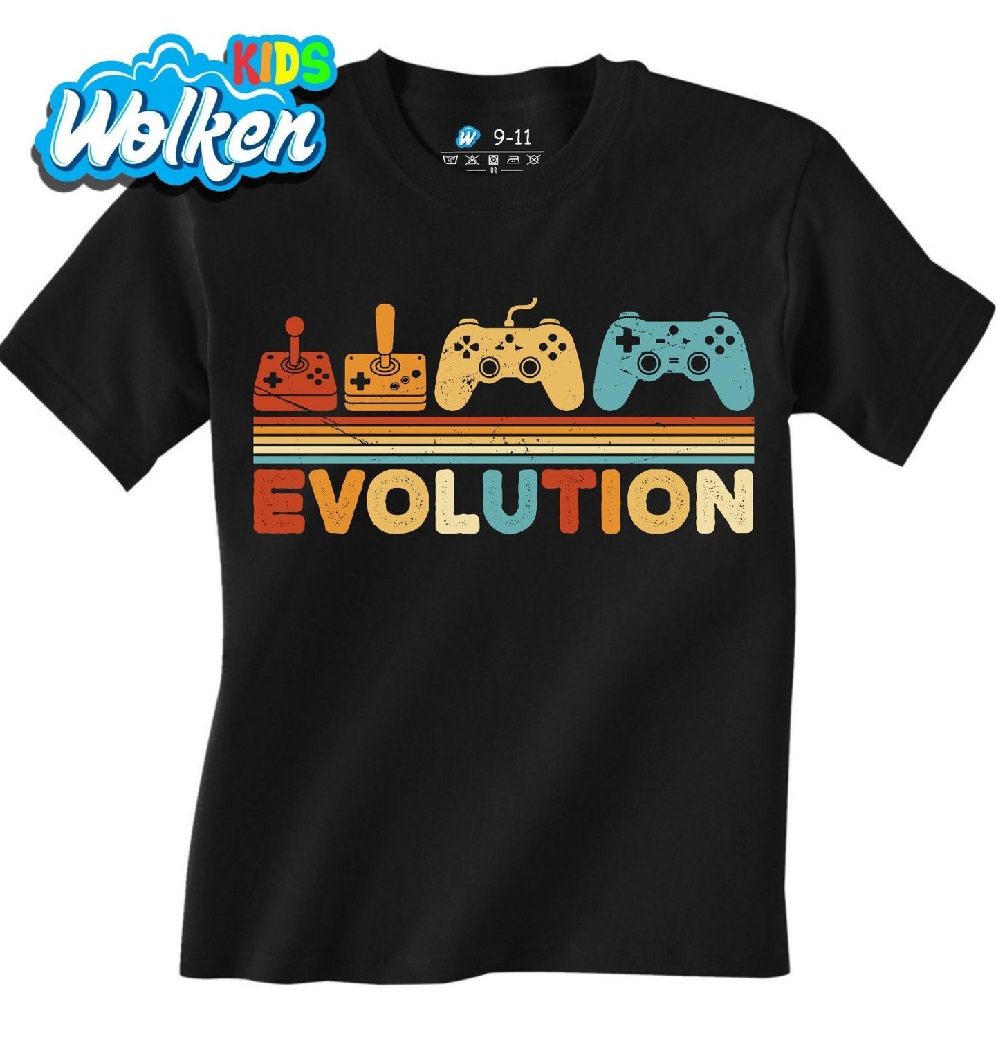 Dětské tričko Evoluce Herních Ovladačů Evolution.jpg