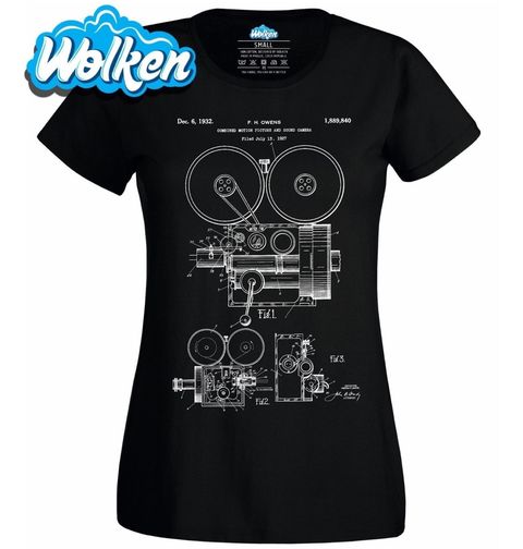 Obrázek produktu Dámské tričko Filmová kamera Patent F. H. Owense