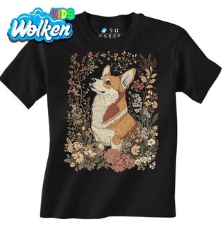 Dětské tričko Pes Corgi mezi Květinami.jpg