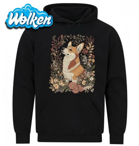 Obrázek produktu Pánská mikina Pes Corgi mezi Květinami