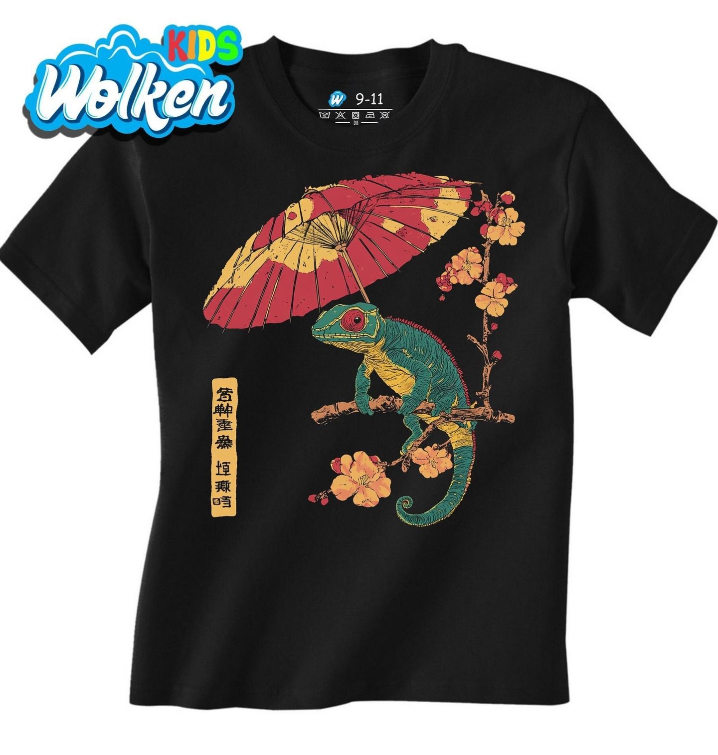Dětské tričko Japonský Chameleon na Větvi Sakury.jpg