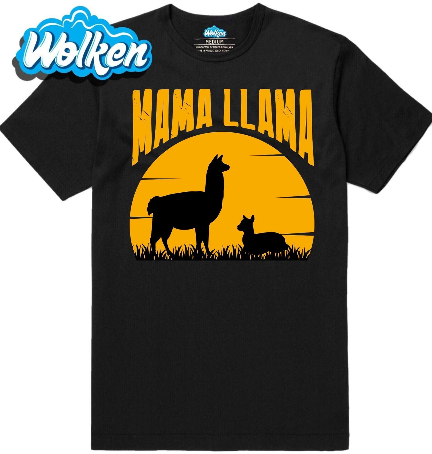Pánské tričko Mama Lama a Její Mládě Mama Llama.jpg