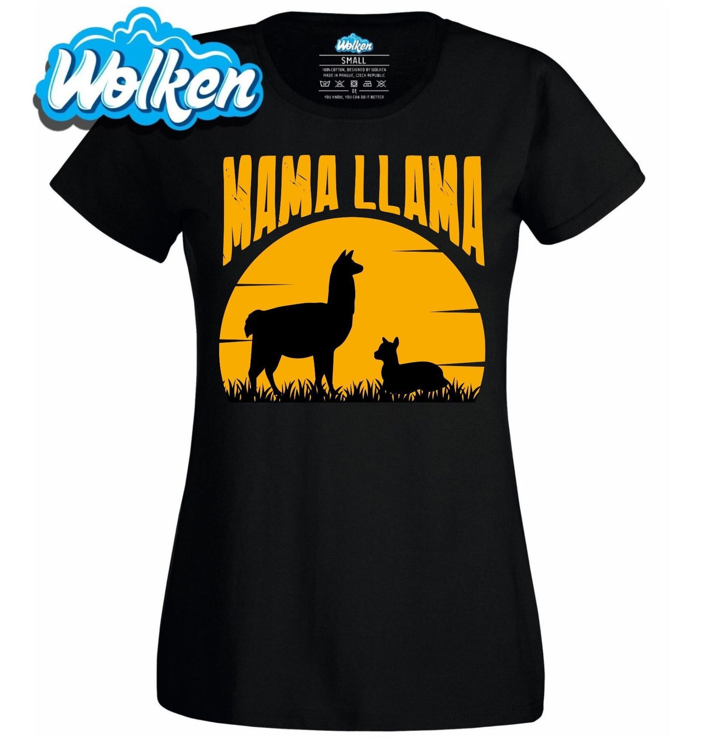 Dámské tričko Mama Lama a Její Mládě Mama Llama.jpg