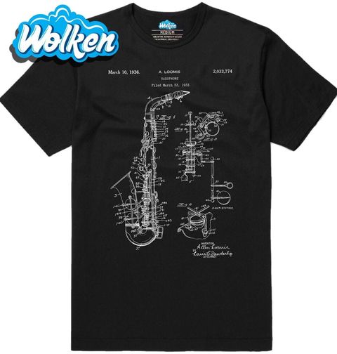 Obrázek produktu Pánské tričko Saxofon Patent A. Loomise