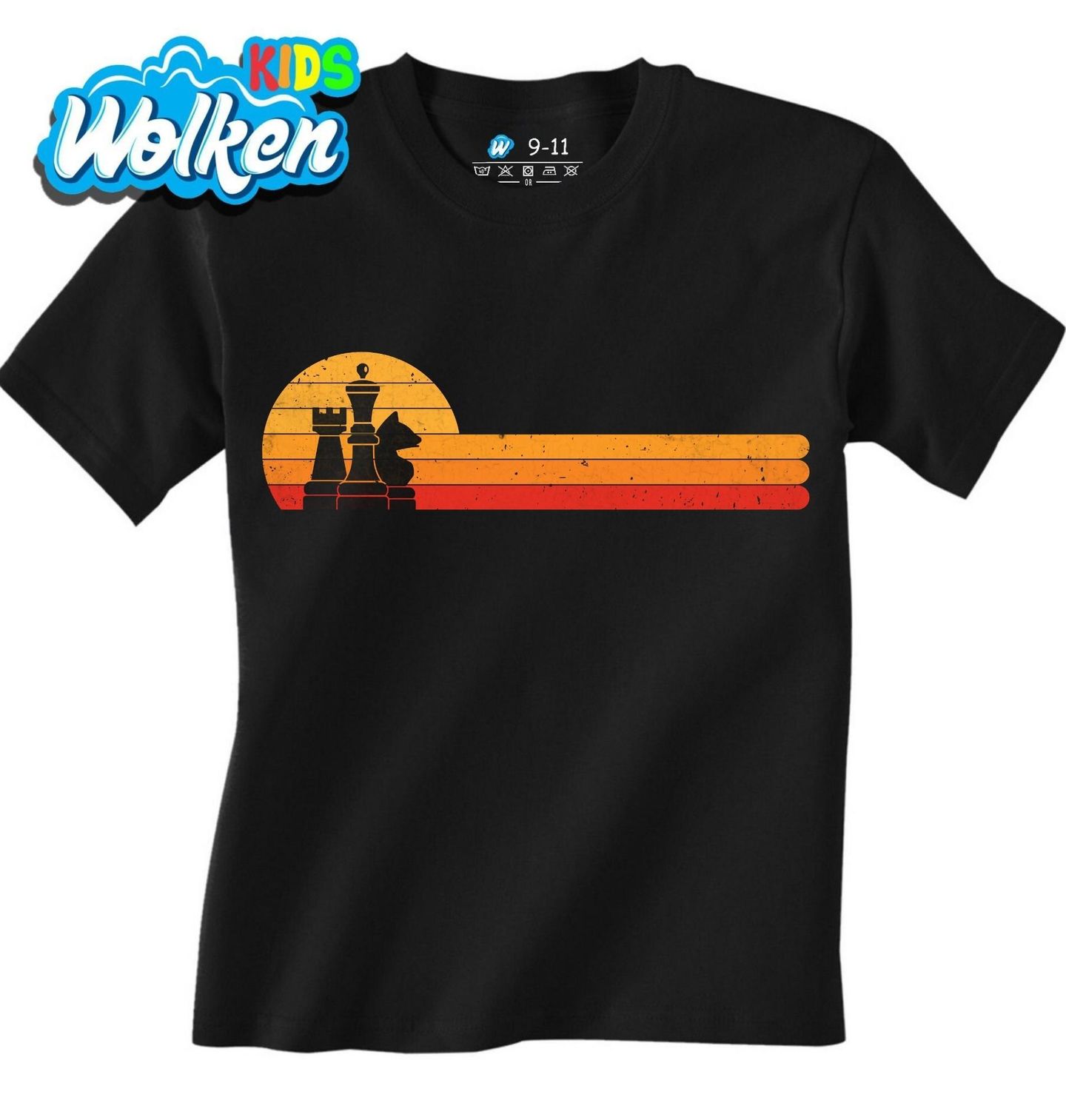Dětské tričko Retro Figurky Královna, Věž a Kůň.jpg