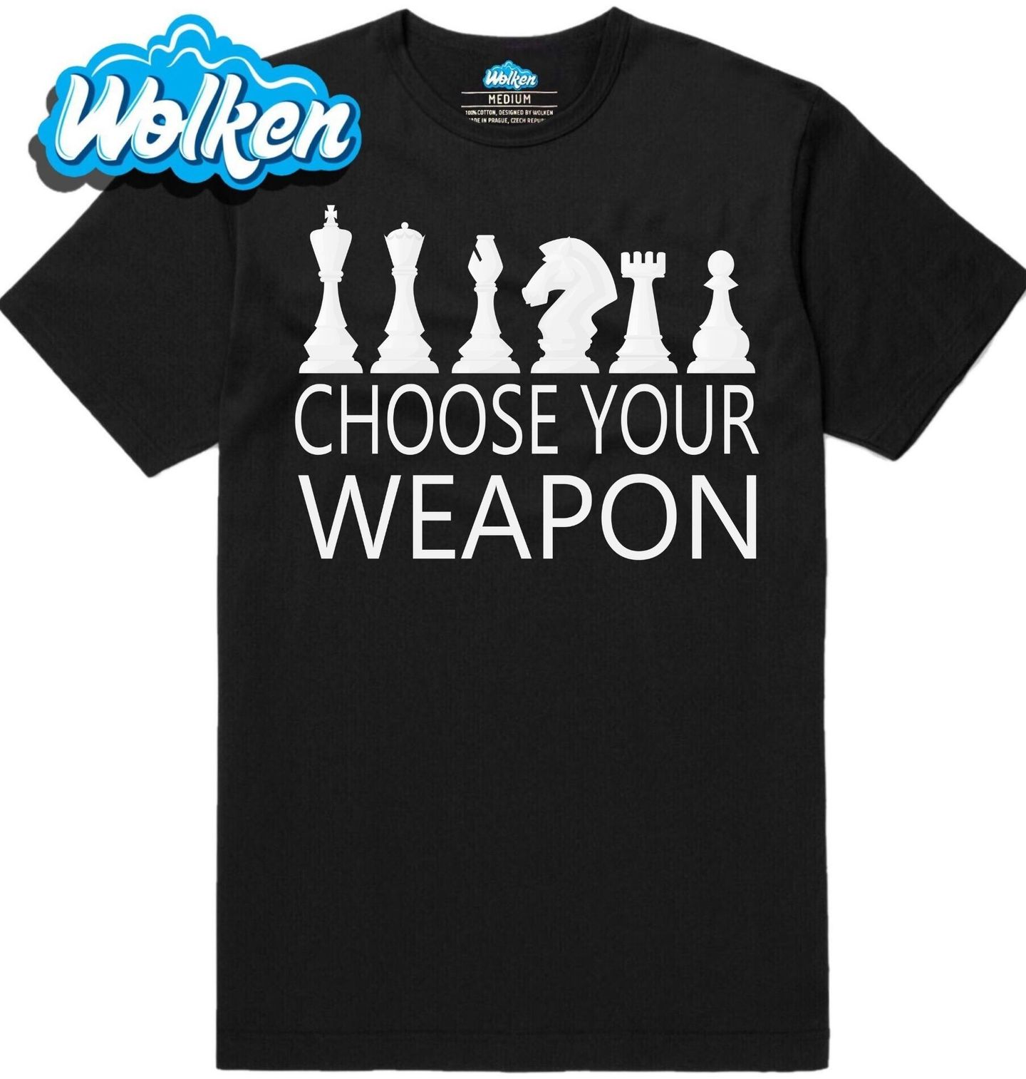 Pánské tričko Šachy Vyber si Svou Zbraň Choose Your Weapon.jpg