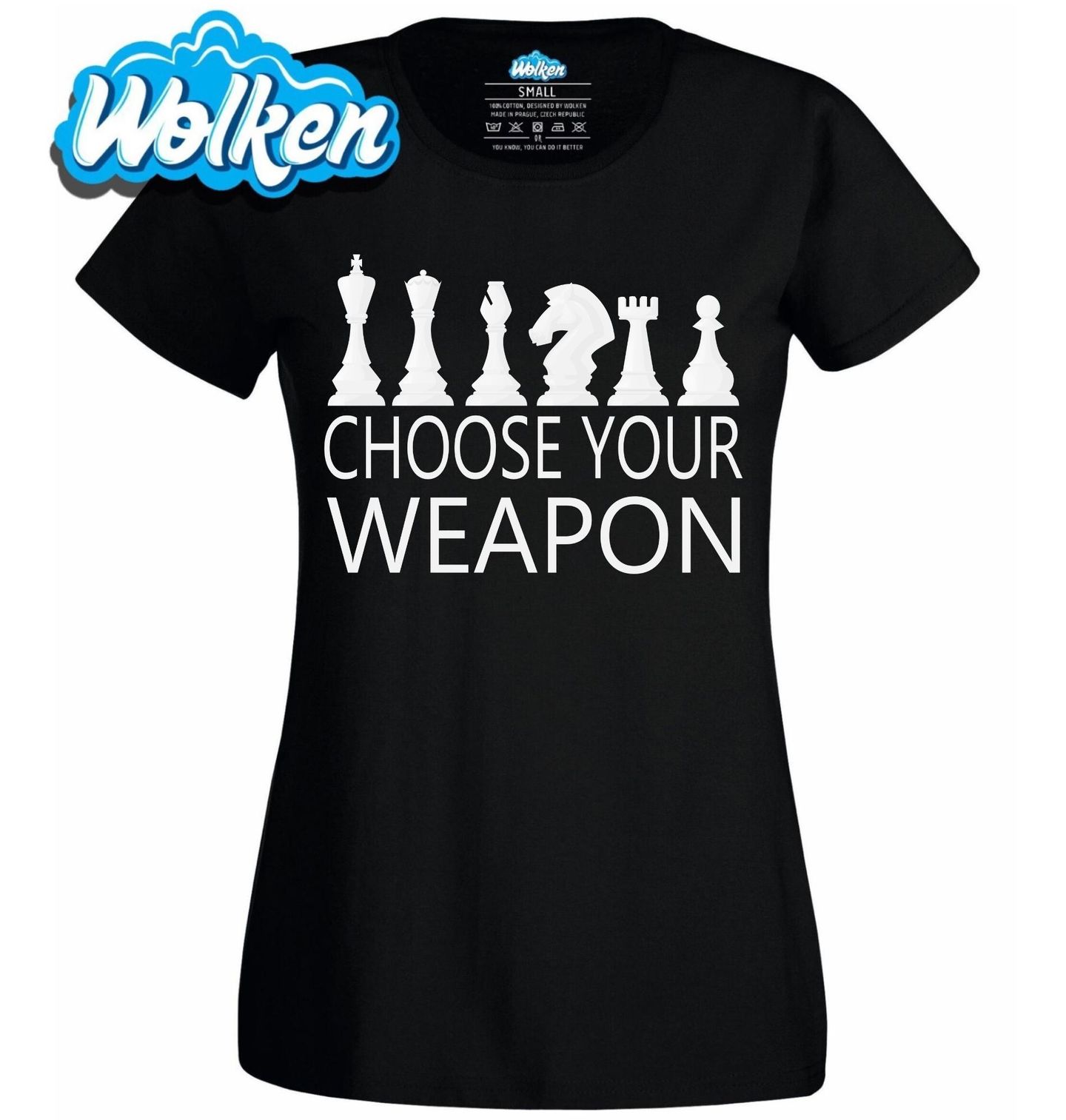 Dámské tričko Šachy Vyber si Svou Zbraň Choose Your Weapon.jpg
