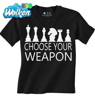 Dětské tričko Šachy Vyber si Svou Zbraň Choose Your Weapon.jpg