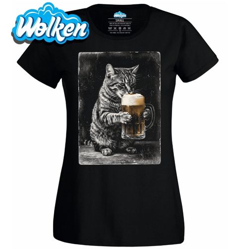 Obrázek produktu Dámské tričko Kočka a Půllitr Piva