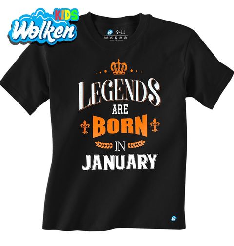 Obrázek produktu Dětské tričko Legendy se rodí v Lednu! Legends are born in January