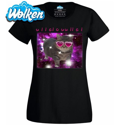 Obrázek produktu Dámské tričko Galaktická Kočka Meme Spinning Cat OIIAA OIIAA