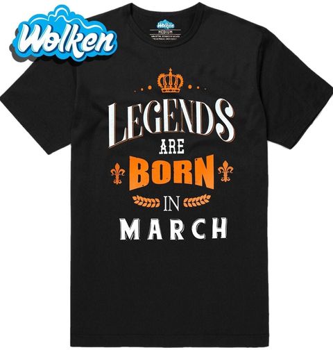 Obrázek produktu Pánské tričko Legendy se rodí v Březnu! Legends are born in March