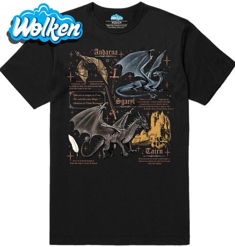Obrázek produktu Pánské tričko Draci Tairn, Sgaeyl a Andarna Fourth Wing Dragons