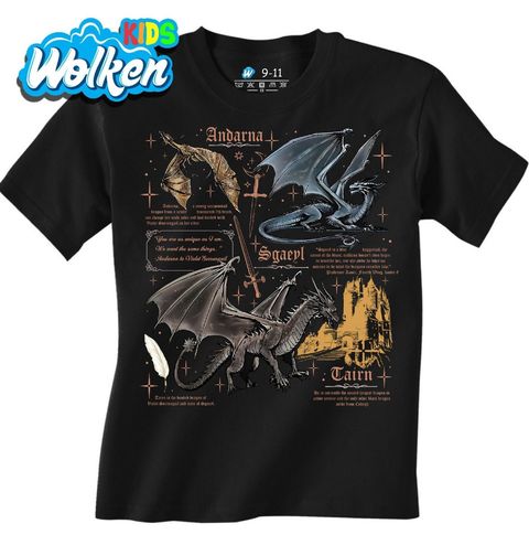Obrázek produktu Dětské tričko Draci Tairn, Sgaeyl a Andarna Fourth Wing Dragons