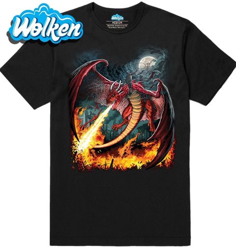 Obrázek produktu Pánské tričko Dračí Jezdec Dragon Slayer Červený Drak