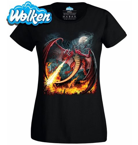 Obrázek produktu Dámské tričko Dračí Jezdec Dragon Slayer Červený Drak
